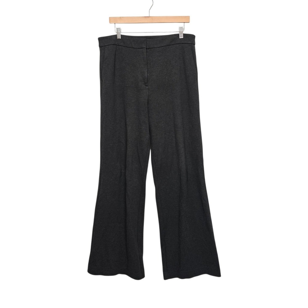 Boden Womens Charcoal Grey Wide Leg High Rise Trousers Pants Size US 12L Office